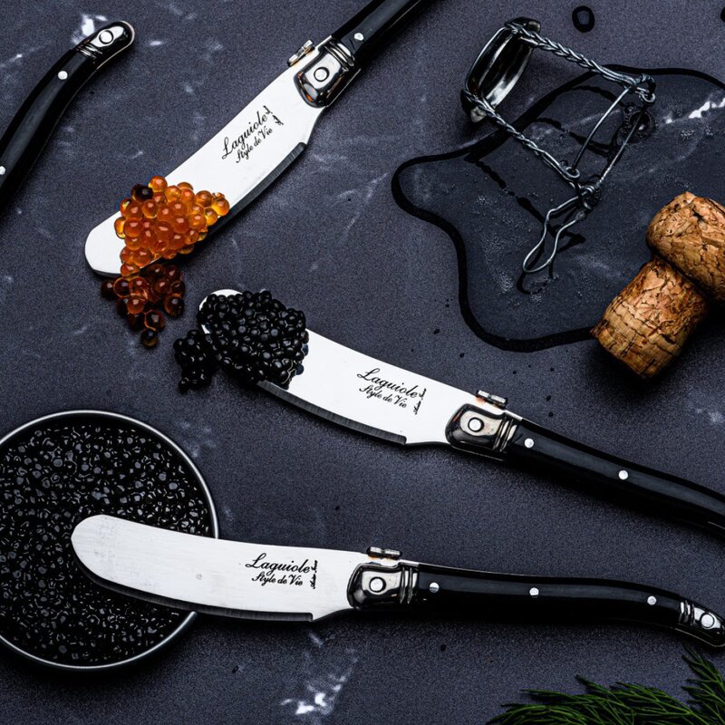 Laguiole Style de Vie Smörkniv 4-pack svart