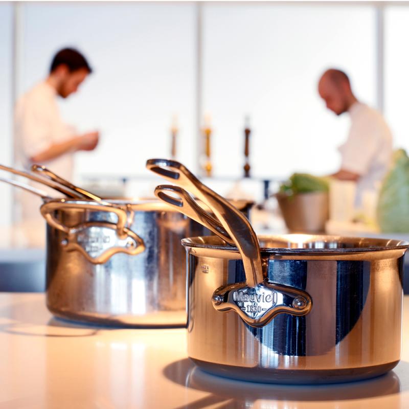 Mauviel M-minis kastrull med hällpip 5 cl 5 cm koppar/mässing  