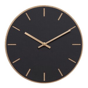 Hemverk Nero väggklocka 28 cm svart med kopparvisare