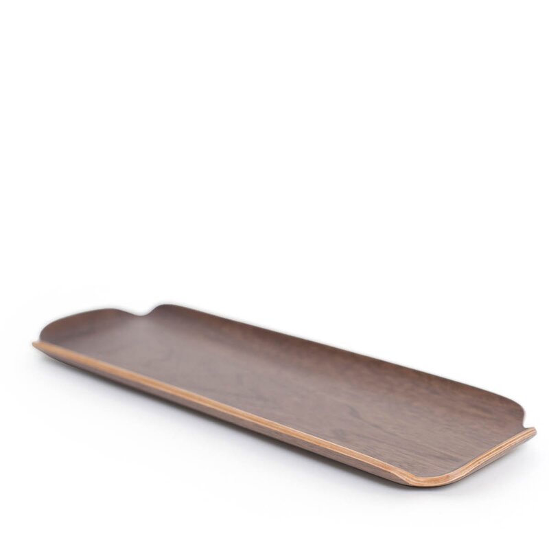 Bosign Leaf träbricka vatten- och oljetålig 33x11,5 cm valnöt