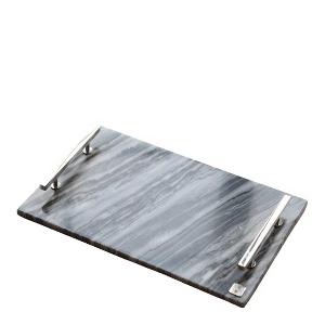 Hilke Bricka Marmor 40,5x25,5 cm Förnicklad Mässing