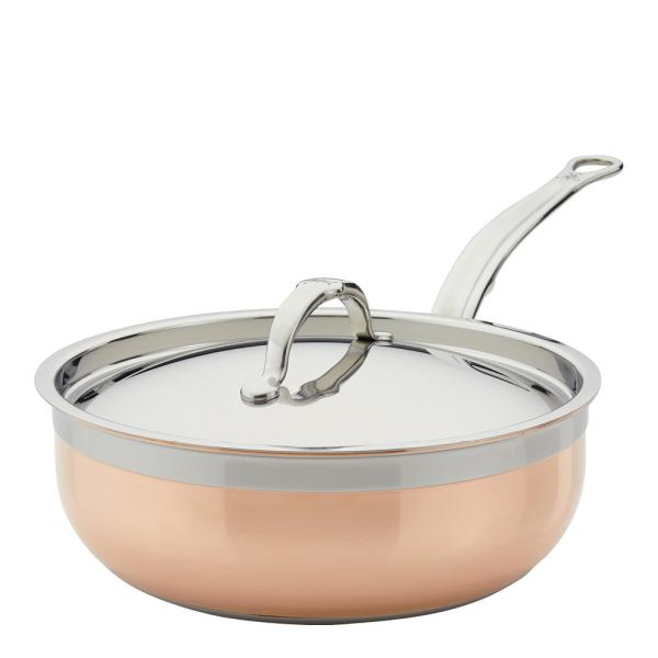 Copperbond Traktörpanna med lock 24 cm 3,7 L Koppar