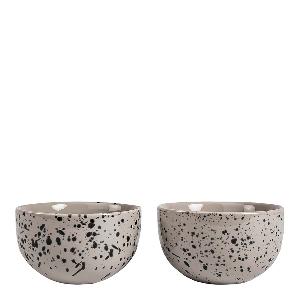 Sagaform Ditte Serveringsskål Liten 9 cm 2-pack Grå/Svart