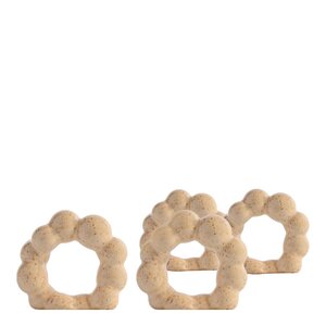 ByOn Porto servettring 6,5x2,5 cm 4-pack beige