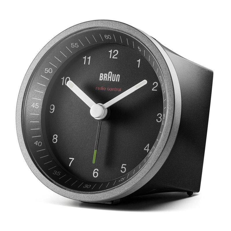 Braun Väckarklocka analog DCF 8 cm silver/svart