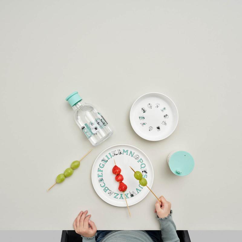 RIG-TIG Moomin ABC Tallrik Djup 15 cm Vit/Turqouise