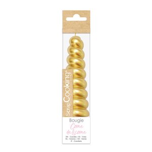 ScrapCooking Tårtljus enhörningshorn 3,8x17,5 cm guld
