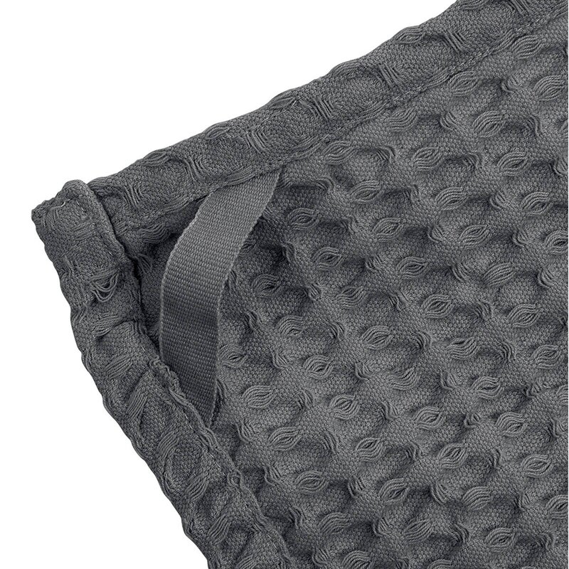 The Organic Company Big Waffle tvättlapp 25x40 cm 3-pack dark grey