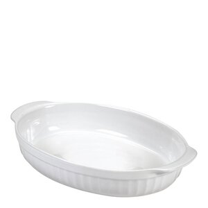 Guardini Ceramica ugnsform oval mellan 30x18x6 cm vit