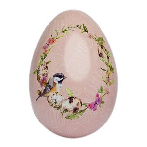 Inspirasjon Forlag Påskägg metall 15 cm Vintage krans rosa