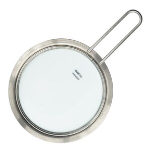 Eva Trio Platt glaslock 16 cm borstat stål