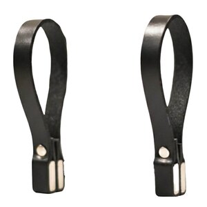 Nordan Home Magnetisk handdukshållare i läder 8x1 cm 2-pack svart