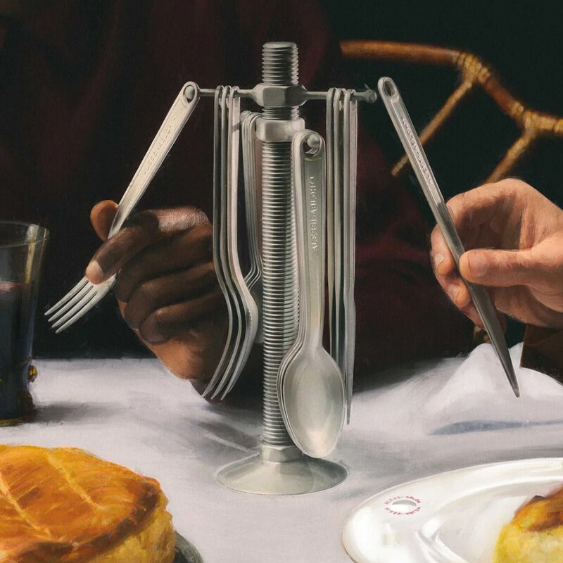 Alessi Conversational Objects bestickset 16 delar med ställing