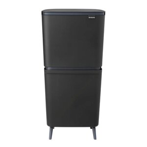 Brabantia SortUp källsorteringskärl hög 10+10+25 L mörkgrå