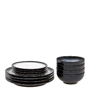 Denby Halo Startset 12 delar Blå-svart