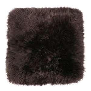 Natures Collection Sittdyna New Zealand fårskinn lång ull 40x40 cm chocolate