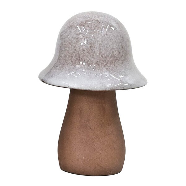 GUS Design Hatt svamp trädgårdsprydnad 18 cm grå