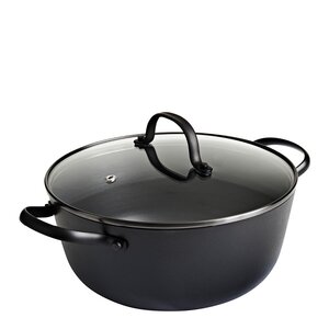Satake Gjutjärnskastrull med Honeycomb keramisk beläggning och glaslock 24 cm