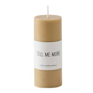 Tell Me More Luna blockljus stearin S 4x10 cm honey