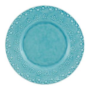 Bordallo Pinheiro Flora tallrik 23 cm blå