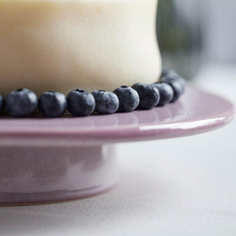 Bitz Tårtfat på fot 30x5,5 cm Ljusrosa