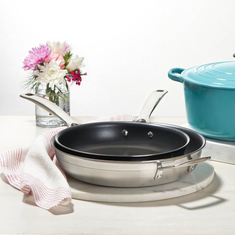 Le Creuset 3-ply stekpannor 2 delar 24+28 cm non-stick