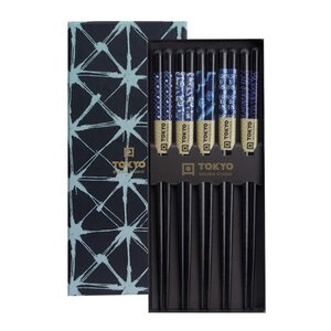 Tokyo Design Studio Chopstick gåvoset ätpinnar 5-pack blue mixed designs