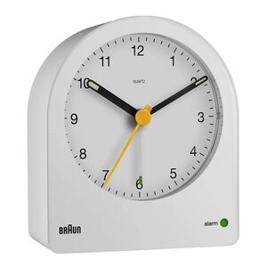 Braun Väckarklocka analog 9,7 cm vit