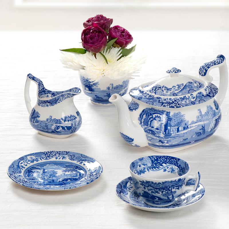 Spode Blue Italian gräddkanna 22 cl blå/vit