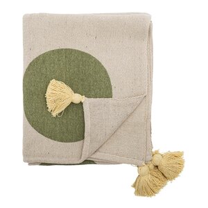 Bloomingville MINI Clennie pläd 160x130 cm natur/multi