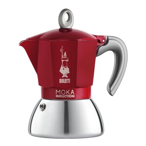 Bialetti Moka induktion espressokanna 4 koppar röd