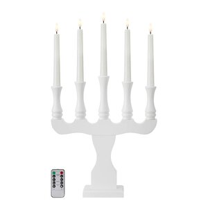 Markslöjd Rydboholm adventsljusstake 5 ljus LED 53 cm vit