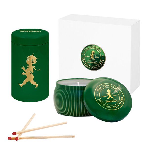 SOLSTICKAN Presentförpackning Doftljus+Tändsticksrör Barrskog
