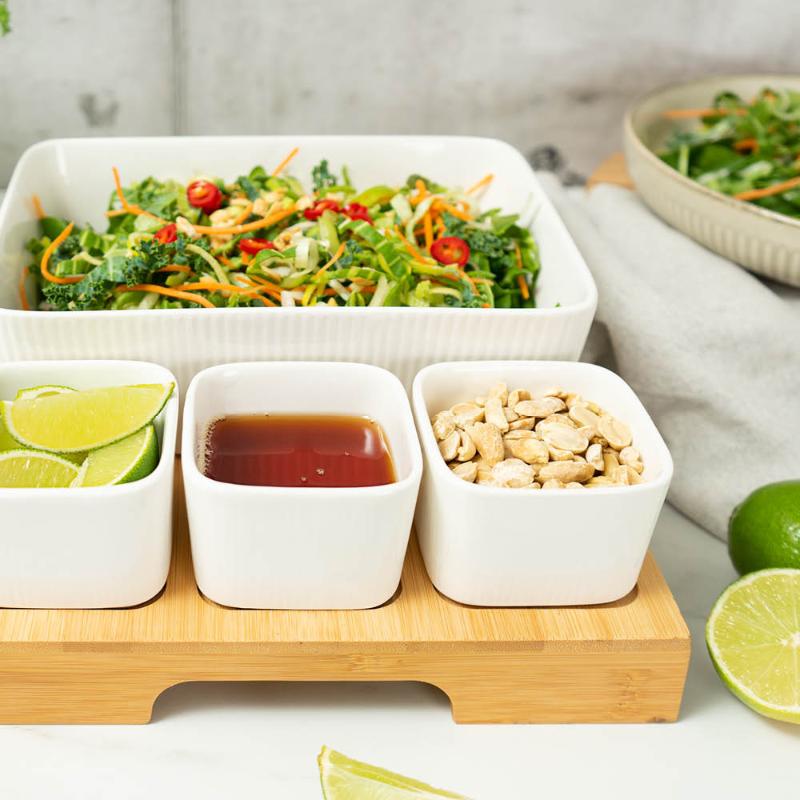 Modern House Nor tapasset 5 delar vit/bambu