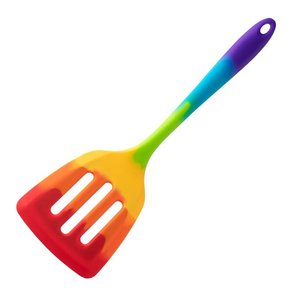 Taylor-s Stekspade perforerad silikon 30 cm regnbågsfärgad