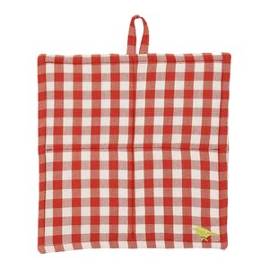 A World of Craft Maria grytlapp 21x21 cm röd/naturfärgad