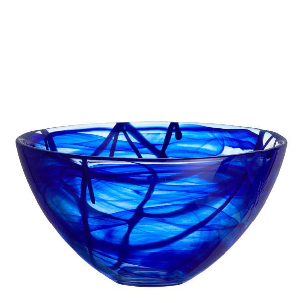Kosta Boda Contrast Skål 23 cm Blå/Blå