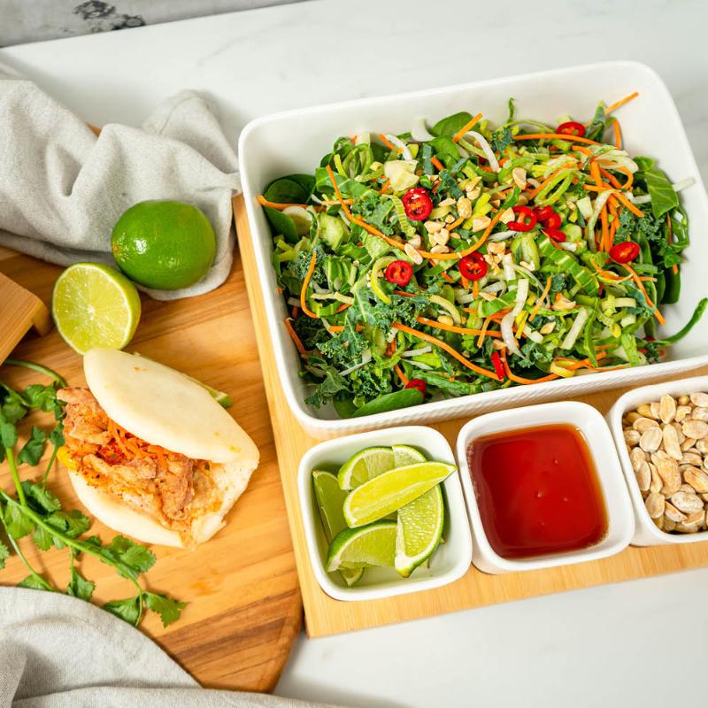 Modern House Nor tapasset 5 delar vit/bambu