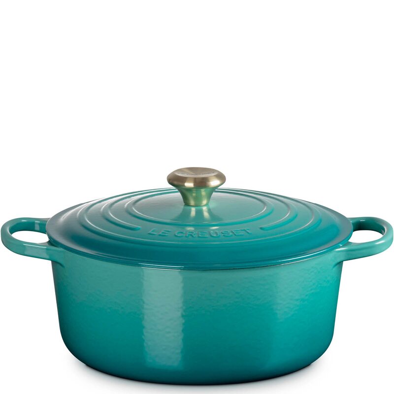 Le Creuset Signature gjutjärnsgryta rund 28 cm 6,2 L Bleu Riviera