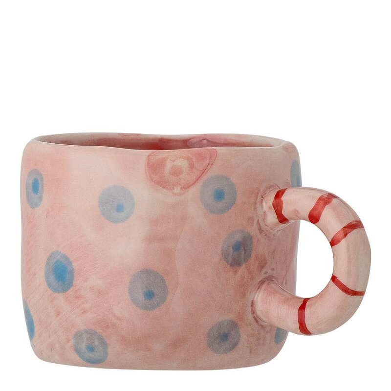 Bloomingville MINI Nini mugg 10?cl rosa/blå/röd