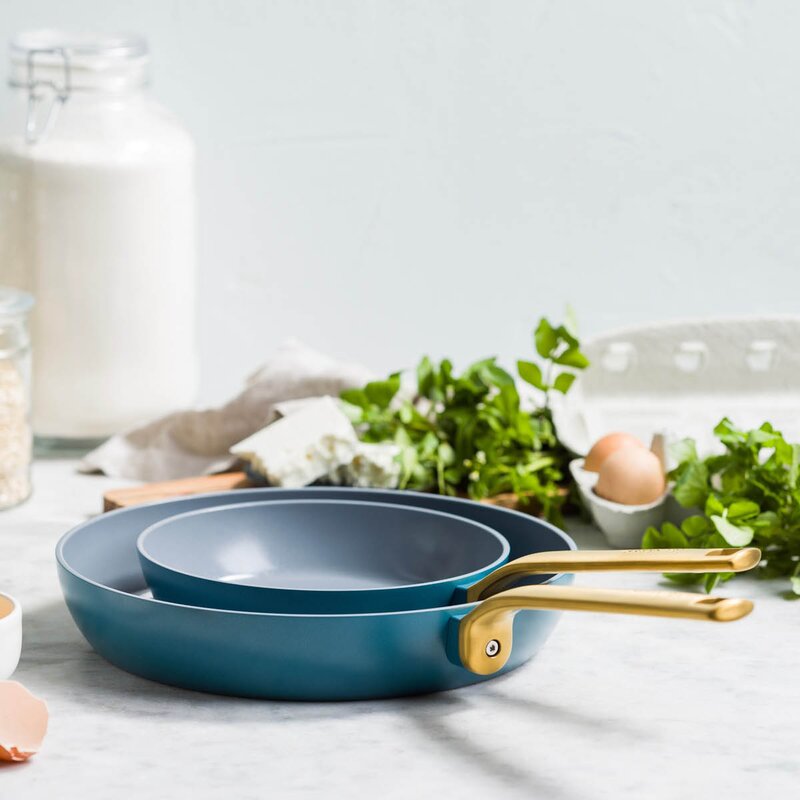 GreenPan Evolution keramisk stekpanna 2 delar 20+28 cm blå