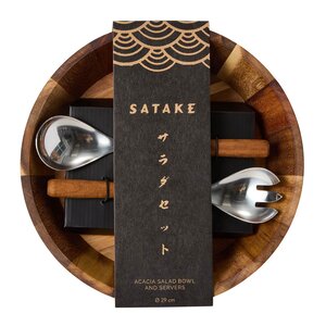 Satake Salladsskål och salladsbestick i akacia