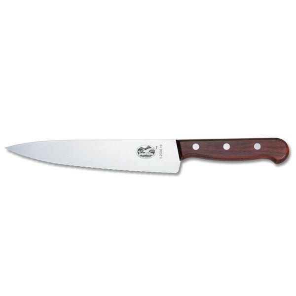 Victorinox Kebony kockkniv vågig 22 cm brun