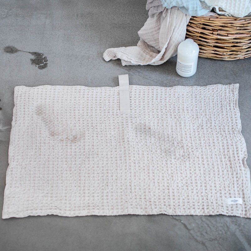 The Organic Company Big Waffle badrumsmatta 80x55 cm stone