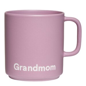 Design Letters Favourite Mugg med öra GRANDMOM 25 cl Lavendel
