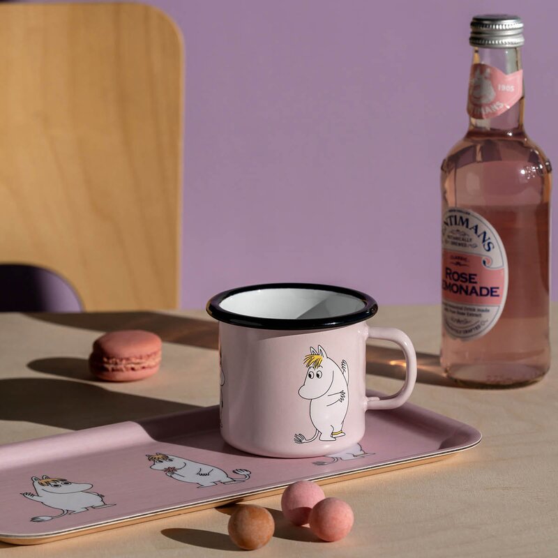 Muurla Mumin bricka  27x13 cm Retro Snorkfröken rosa