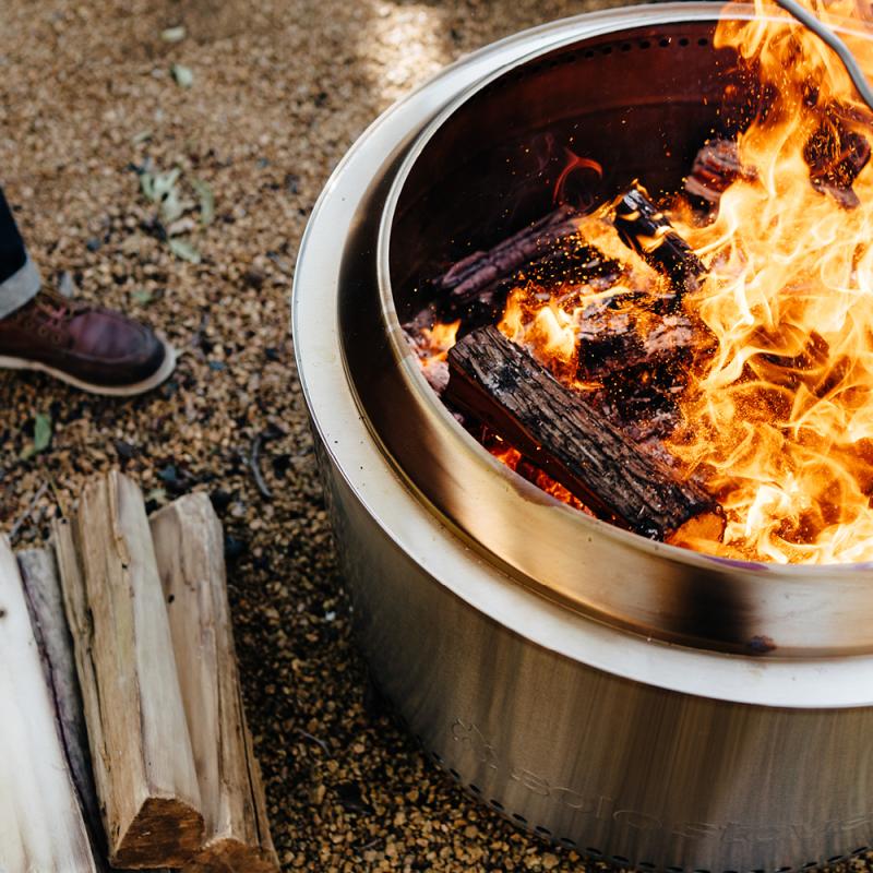 Solo Stove Yukon + stand 2.0 rökfri eldstad 68,5x50,5 cm silver