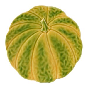 Bordallo Pinheiro Pumpkin tallrik 22 cm pumpa orange/grön