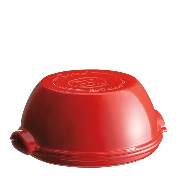 Emile Henry Brödform oval med lock 5,2 L röd