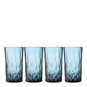 Lyngby Glas Sorrento Highball 38 cl 4-pack Blå